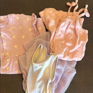Old Navy Pink/Purple Bundle sundress and romper size girls 5T